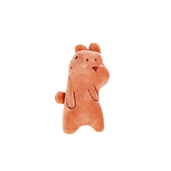 Brinquedo Pelúcia Mini Zoo Castor com Catnip Tex Pets Marrom Único