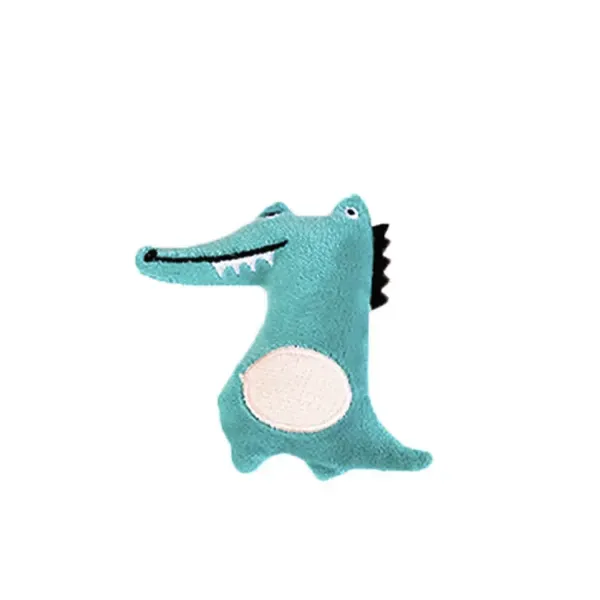 Brinquedo Pelúcia Mini Zoo Crocodilo com Catnip Tex Pets Verde Único