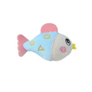 Pelúcia Peixinho com Catnip Tex Pets Azul - Único