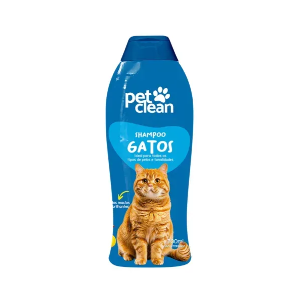 Shampoo Gatos 2 em 1 Pet Clean 700 ml