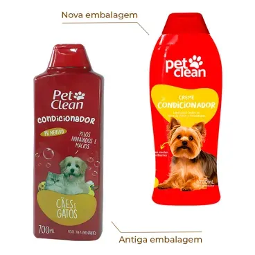 Condicionador-para-Caes-e-Gatos-Pet-Clean-700-ml-foto-da-embalagem-antiga-e-nova