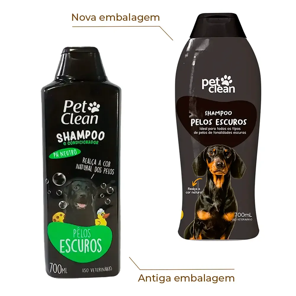 Shampoo e Condicionador Pelos Escuros Pet Clean
