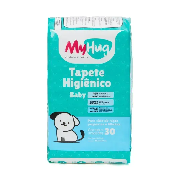 Tapete Higiênico MyHug Baby 60x55cm para Cães Filhotes 30 unidades