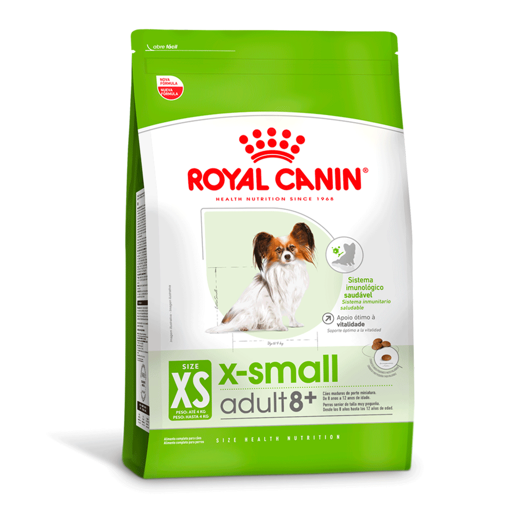 Ração Royal Canin X-Small Adult 8+ Cães Adultos e Idosos
