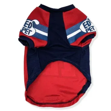 Detalhes-da-frente-da-Camiseta-Superbowl-Emporium-Distripet-Vermelha