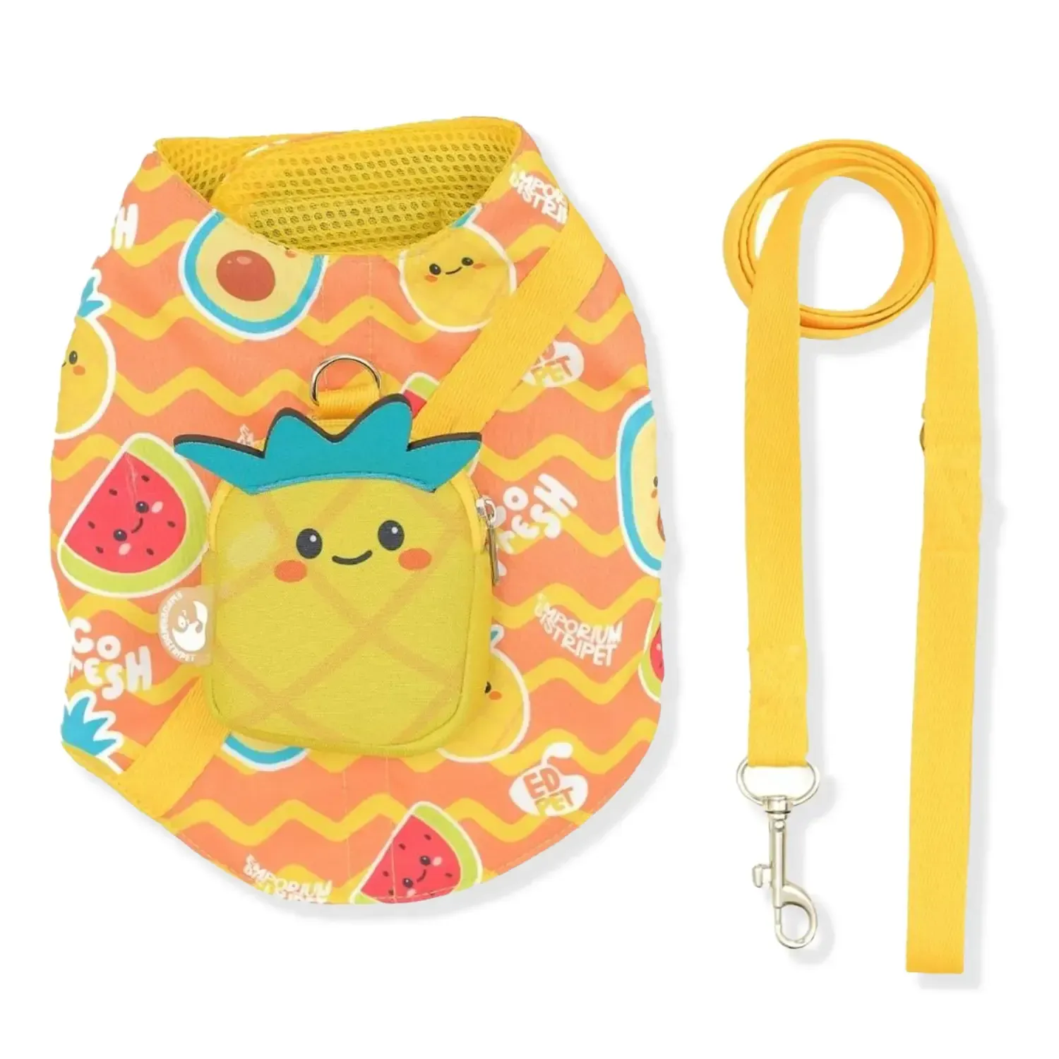 Peitoral e Guia Fruits Emporium Distripet Laranja