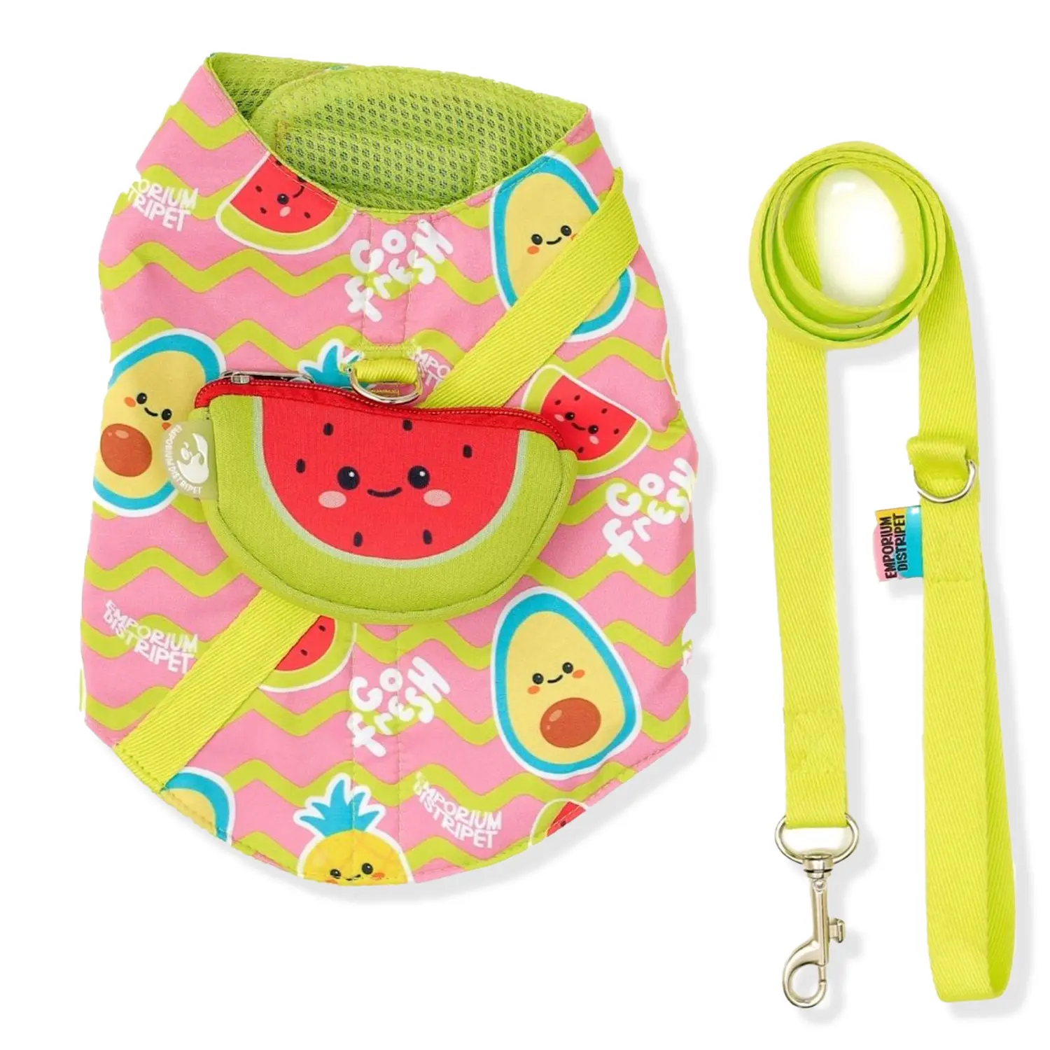 Peitoral e Guia Fruits Emporium Distripet Rosa