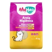 Areia Higiênica MyHug Milho e Mandioca Grânulos Finos