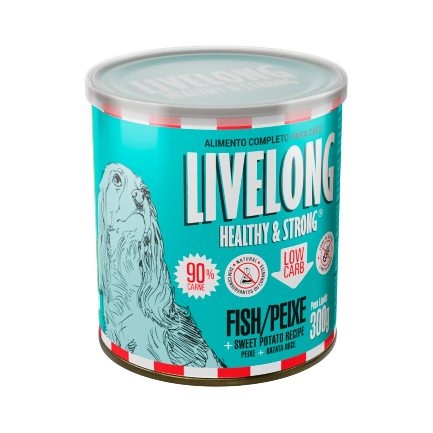 Ração Úmida Natural para Cães Livelong Peixe