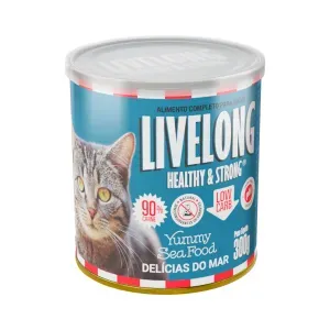 Ração Úmida Natural para Gatos Livelong Yummy Sea Food Delícias do Mar