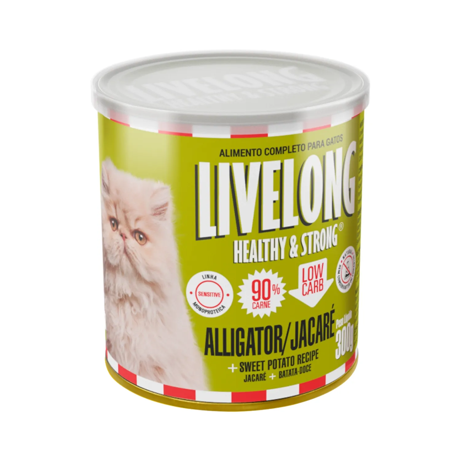 Ração Úmida Natural para Gatos Livelong Sensitive Jacaré