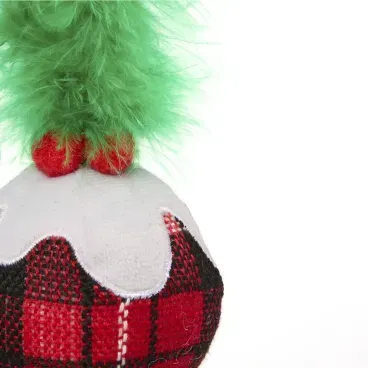 Brinquedo-Bola-de-Natal-com-Penas-Savana-Pet-Detalhes