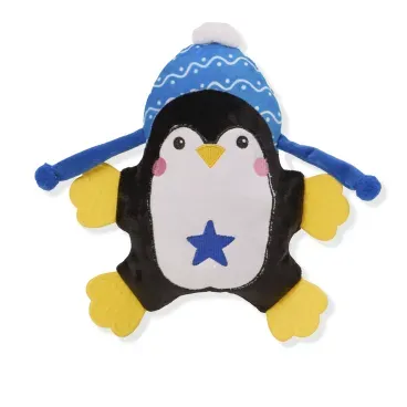 Brinquedo-Pelucia-com-Mordedor-Pinguim-com-Gorro-Savana-Pet