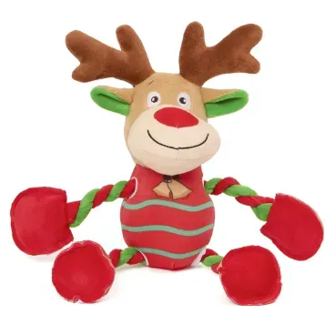 Brinquedo-Pelucia-Rena-Corda-Savana-Pet-sentado