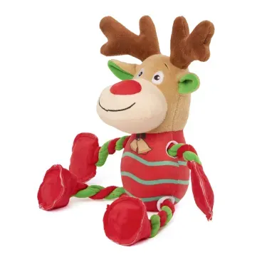 Brinquedo-Pelucia-Rena-Corda-Savana-Pet-sentado-de-lado