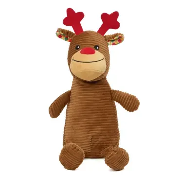 Brinquedo-Pelucia-Rena-com-Chifre-Vermelho-Savana-Pet-Sentada