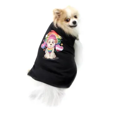 camiseta-pride-M-preta-bichinho-chic-pet-pequeno-de-lado