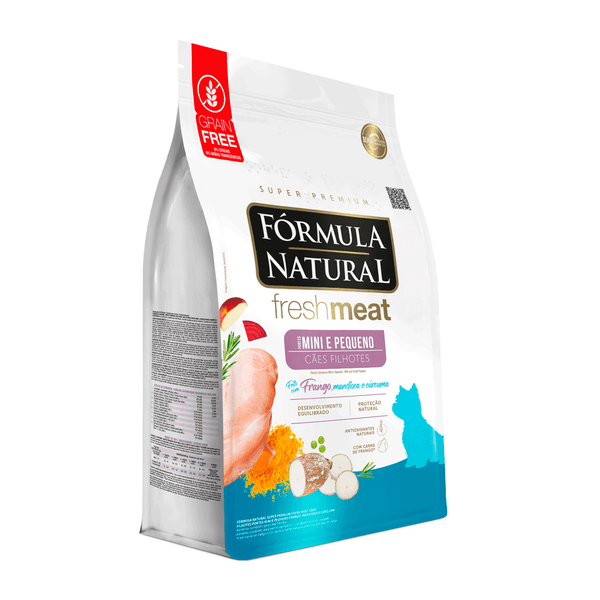 Ração Fórmula Natural Fresh Meat Cães Filhotes Portes Mini e Pequeno Frango 10,1kg pac. Indiv. de 505g