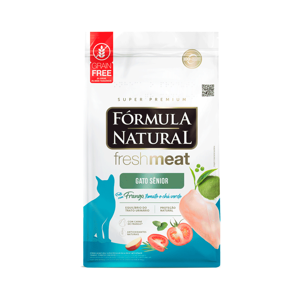Ração Fórmula Natural Fresh Meat Gatos Sênior Frango