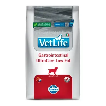 3-Racao Vet Life Gastrointestinal UltraCare Low Fat Caes Adultos