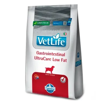 2-Racao Vet Life Gastrointestinal UltraCare Low Fat Caes Adultos