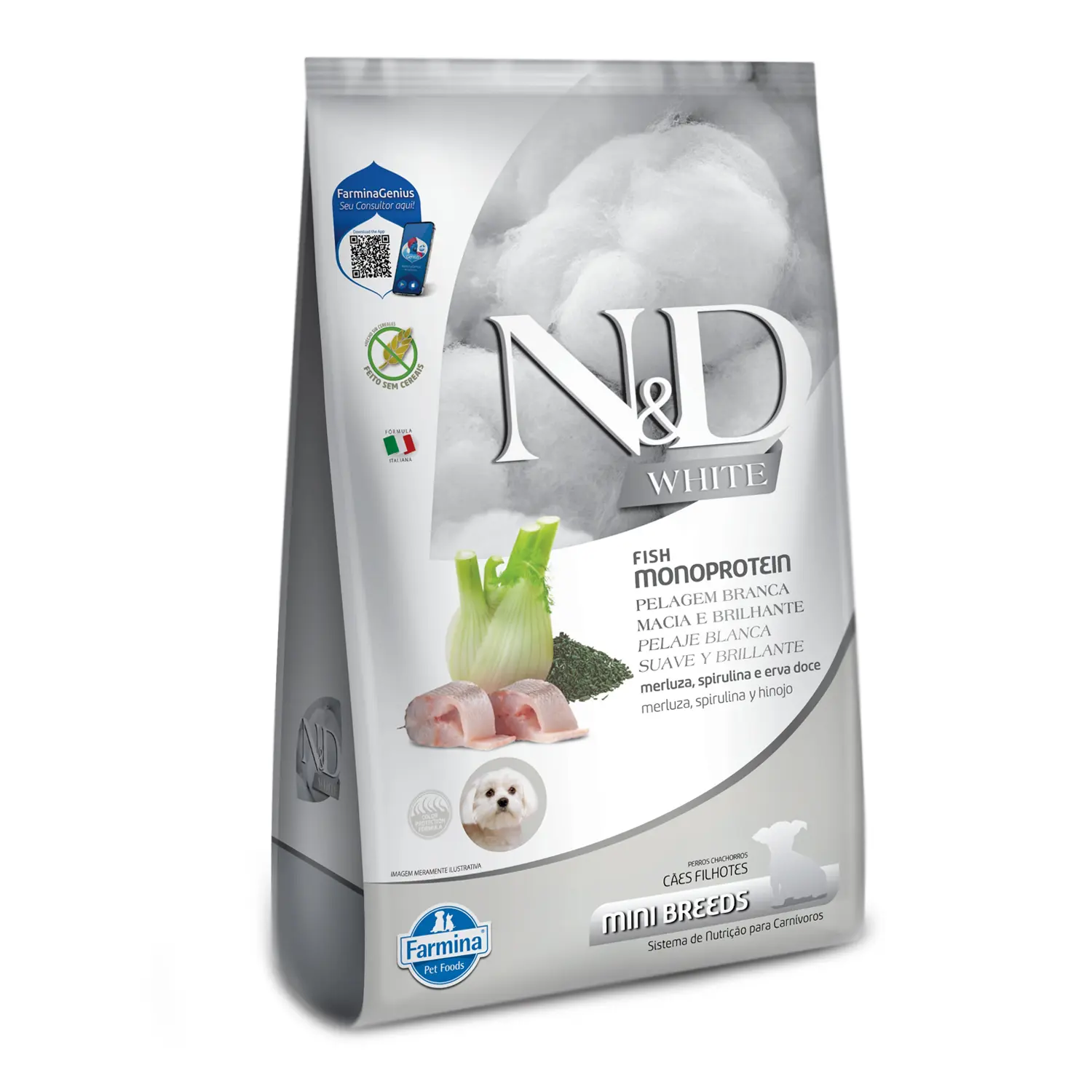 Ração N&D White para Cães Filhotes Raças Mini e Pequenas