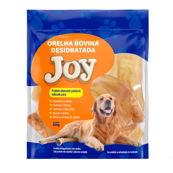 Petisco Joy Orelha Bovina Natural Desidratada 250 g