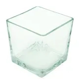 Vaso Cubo Vidro Claro Ts Brasil