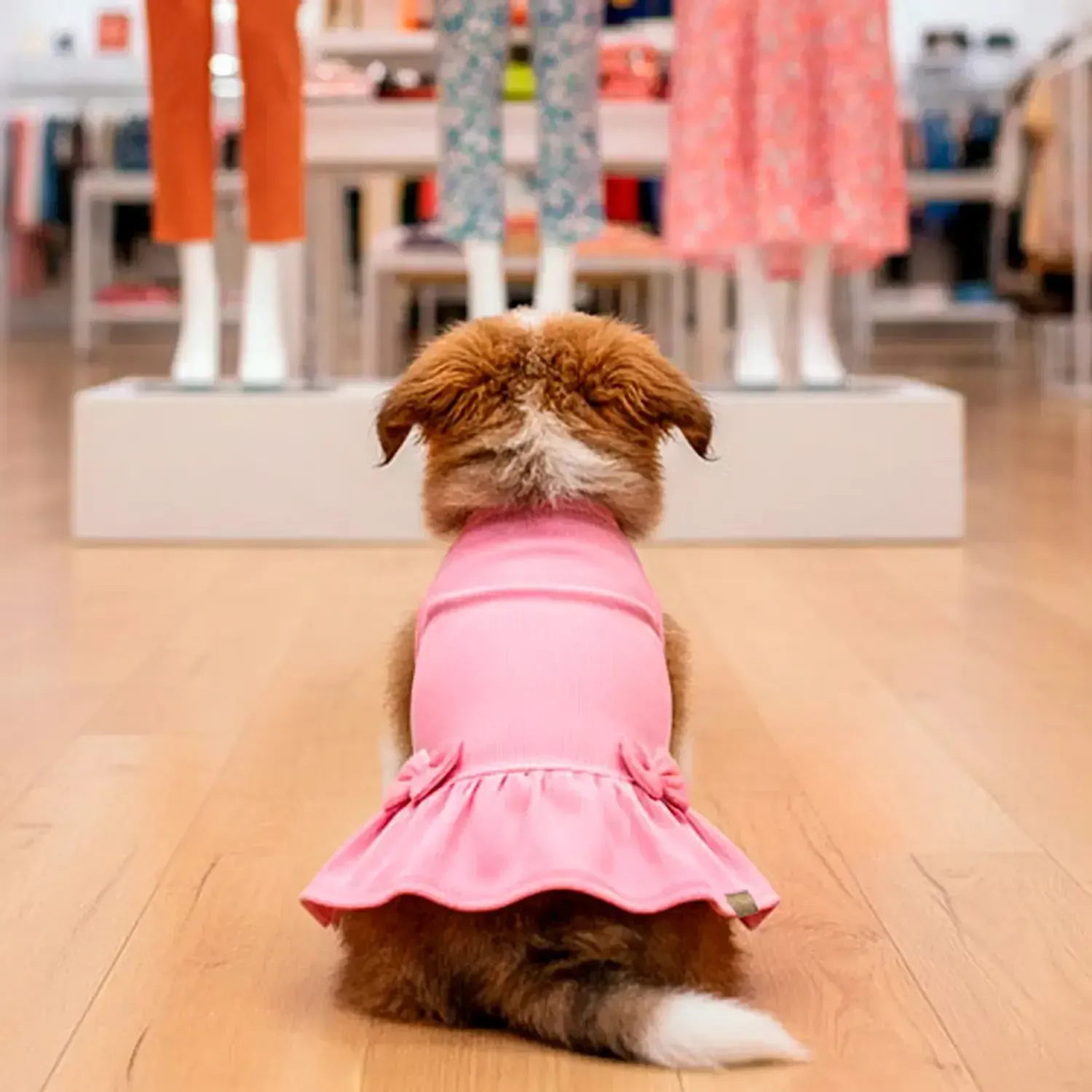 Vestido Canelado Rosa Fábrica Pet