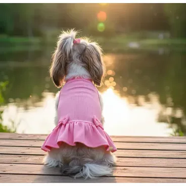 Vestido-Canelado-Rosa-Fabrica-Pet-tamanho-M-foto-do-vestido-no-pet