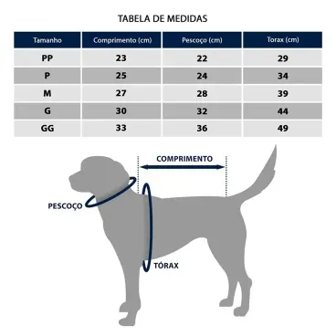 Vestido-Canelado-Rosa-Fabrica-Pet-tamanho-M-foto-explicativa-de-tabela-com-as-medidas-para-cada-tamanho-de-cachorro