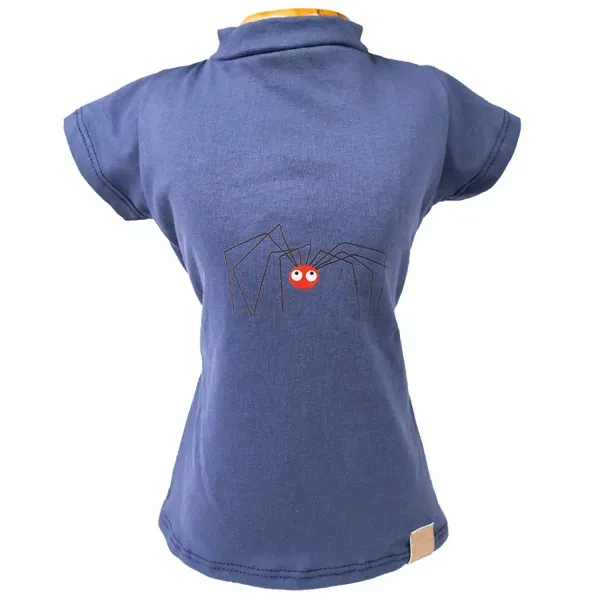 Blusa Gola Careca Aranha Fábrica Pet Azul PP