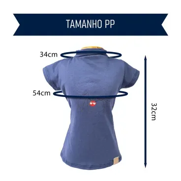 Blusa-Gola-Careca-Aranha-Fabrica-Pet-Azul-tamanho-PP-foto-explicativa-do-tamanho-da-peca