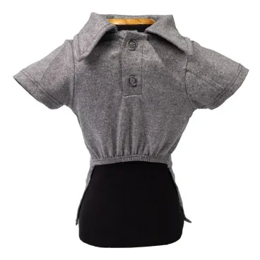 Polo-Malha-Sapo-Cinza-Fabrica-Pet-tamanho-PP-foto-da-parte-da-frente