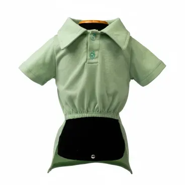 Polo-Malha-Sapo-Verde-Fabrica-Pet-tamanho-M-foto-da-parte-da-frente