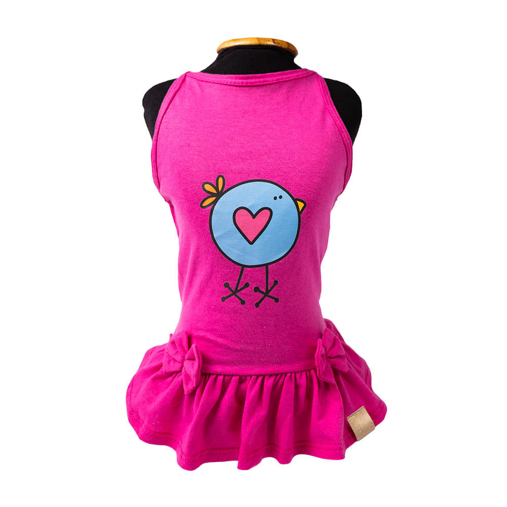 Vestido Pintinho Rosa Fábrica Pet