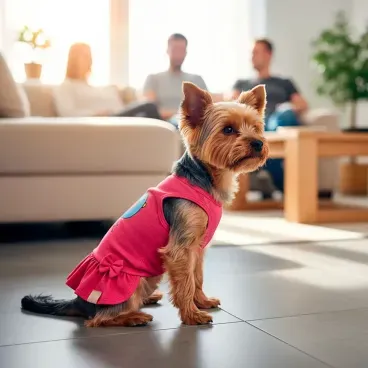 Vestido-Pintinho-Coral-Fabrica-Pet-tamanho-PP-foto-do-vestido-no-pet