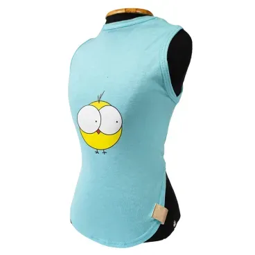 Regata-Pintinho-Azul-Fabrica-Pet-tamanho-PP-foto-da-parte-lateral