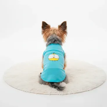 Regata-Pintinho-Azul-Fabrica-Pet-tamanho-PP-foto-da-regata-no-pet