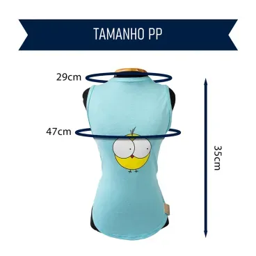 Regata-Pintinho-Azul-Fabrica-Pet-tamanho-PP-foto-explicativa-do-tamanho-da-peca