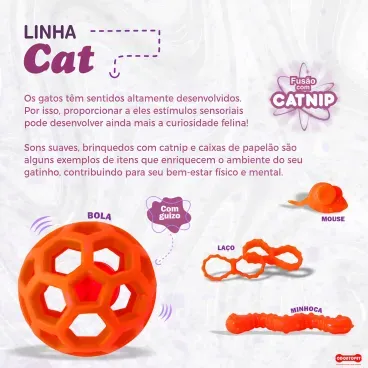 4-Bola com Guizo e Catnip Odontopet Cat