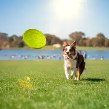 Pet-no-parque-brincando-com-Brinquedo-Fresbee-Disco-Voador-Stark-Pet-Verde