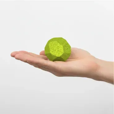 Brinquedo-Bola-Macica-Rocky-Ball-Stark-Pet-Verde-tamanho-40mm-na-palma-da-Mao
