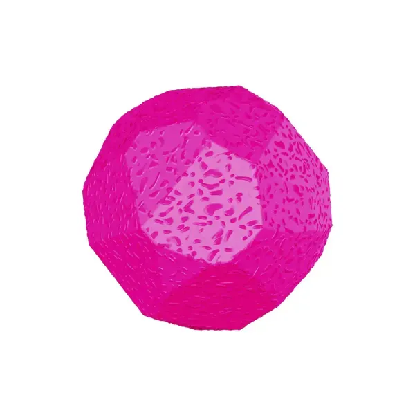 Brinquedo Bola Maciça Rocky Ball Stark Pet Rosa 60 mm