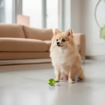 Pet-de-pequeno-porte-com-o-Brinquedo-Bola-Macica-Slim-Ball-Stark-Pet-Verde