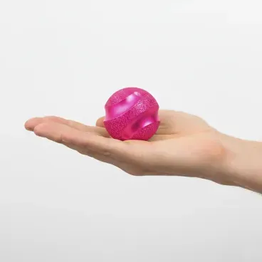 Brinquedo-Bola-Macica-Slim-Ball-Stark-Pet-Rosa-40mm-na-palma-da-mao