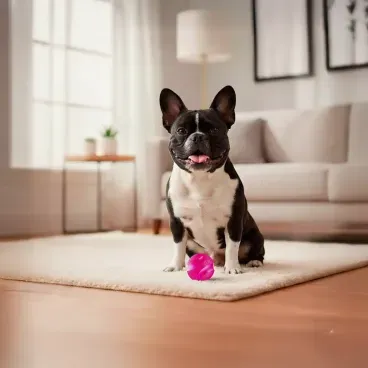 Pet-de-porte-pequeno-com-Brinquedo-Bola-Macica-Slim-Ball-Stark-Pet-Rosa