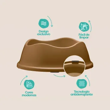 Comedouro-Bowl-Antiderrapante-Stark-Pet-Bege-detalhes