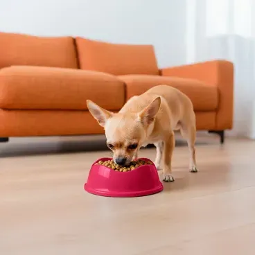 Pet-comendo-no-Comedouro-Bowl-Antiderrapante-Stark-Pet-Magenta