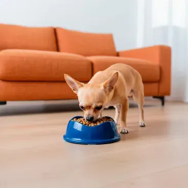 Pet-comendo-no-Comedouro-Bowl-Antiderrapante-Stark-Pet-Azul